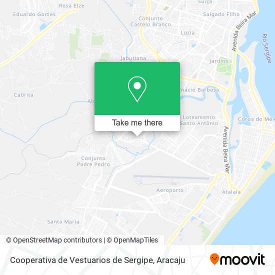 Mapa Cooperativa de Vestuarios de Sergipe