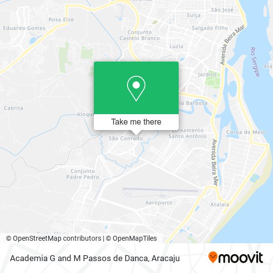 Academia G and M Passos de Danca map