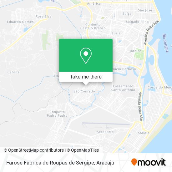 Mapa Farose Fabrica de Roupas de Sergipe