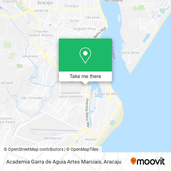 Mapa Academia Garra de Aguia Artes Marciais