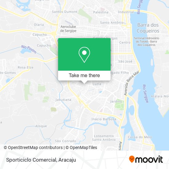 Sporticiclo Comercial map