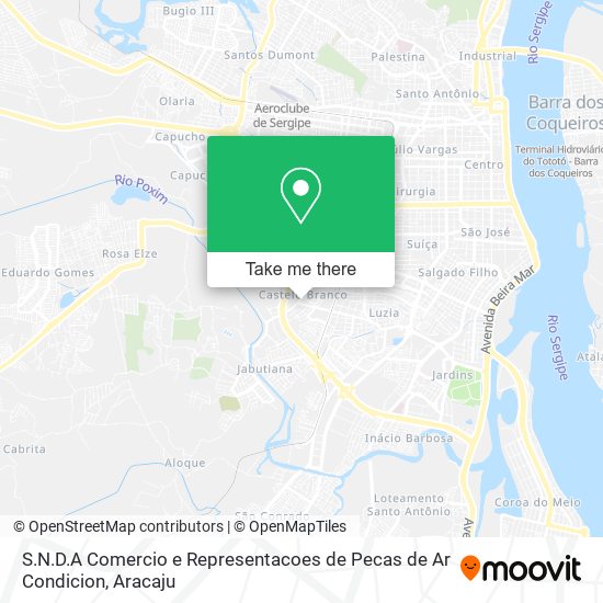 Mapa S.N.D.A Comercio e Representacoes de Pecas de Ar Condicion