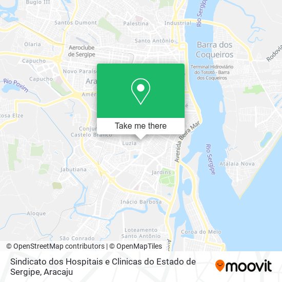 Sindicato dos Hospitais e Clinicas do Estado de Sergipe map