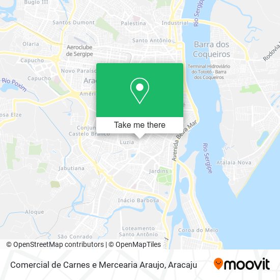 Mapa Comercial de Carnes e Mercearia Araujo