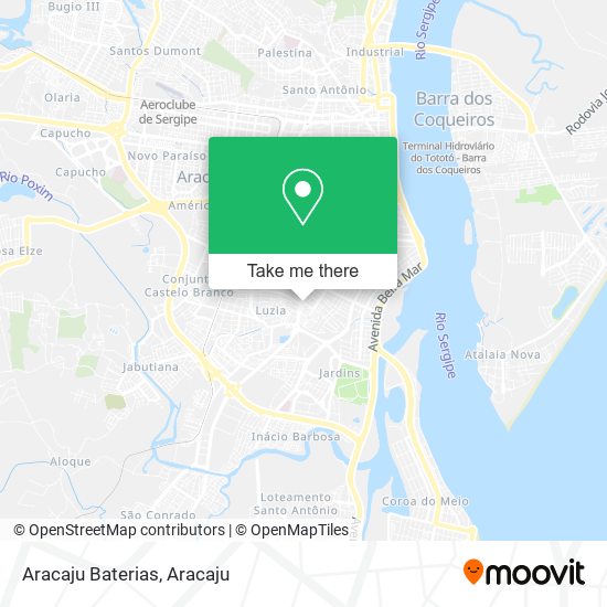 Aracaju Baterias map