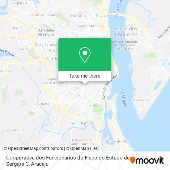 Cooperativa dos Funcionarios do Fisco do Estado de Sergipe C map