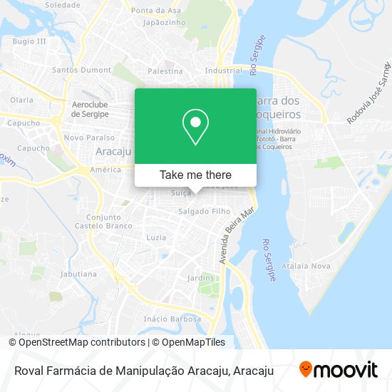 Mapa Roval Farmácia de Manipulação Aracaju