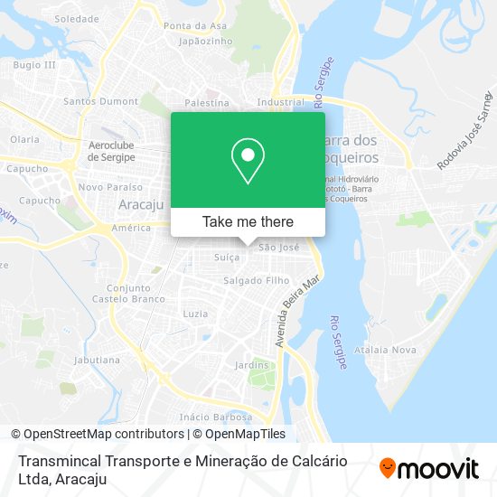 Transmincal Transporte e Mineração de Calcário Ltda map