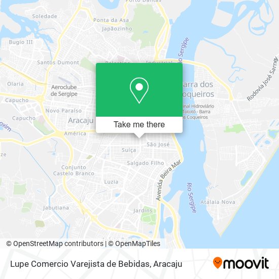 Lupe Comercio Varejista de Bebidas map