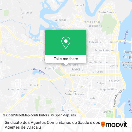 Mapa Sindicato dos Agentes Comunitarios de Saude e dos Agentes de