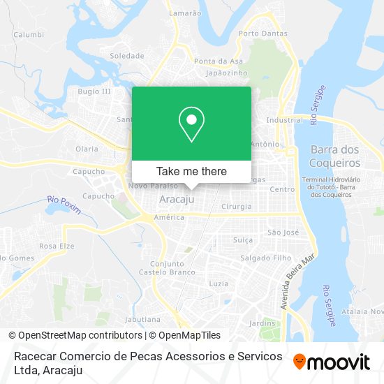 Mapa Racecar Comercio de Pecas Acessorios e Servicos Ltda