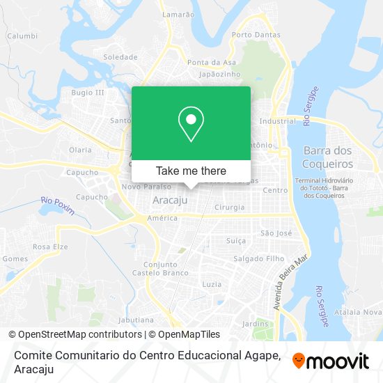 Mapa Comite Comunitario do Centro Educacional Agape