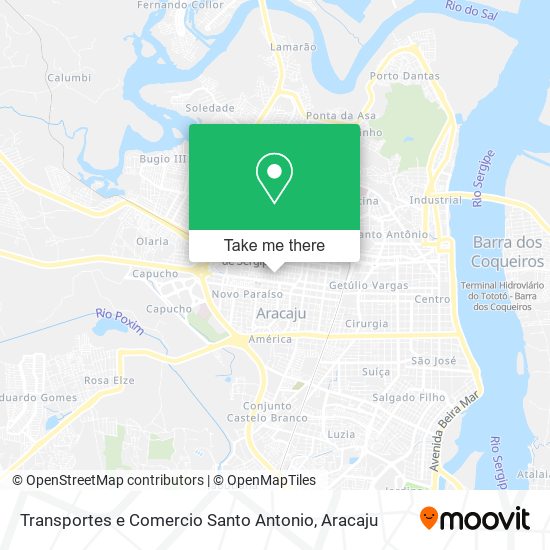 Mapa Transportes e Comercio Santo Antonio
