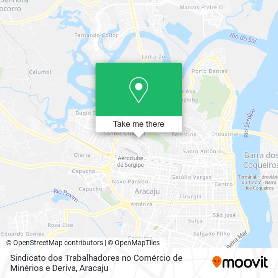 Sindicato dos Trabalhadores no Comércio de Minérios e Deriva map