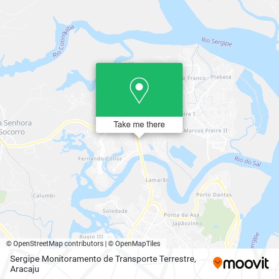 Mapa Sergipe Monitoramento de Transporte Terrestre