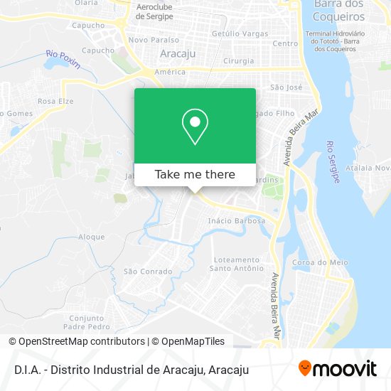 D.I.A. - Distrito Industrial de Aracaju map