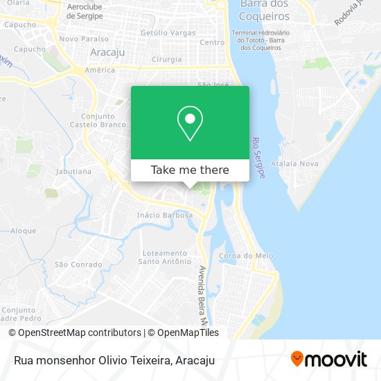 Rua monsenhor Olivio Teixeira map