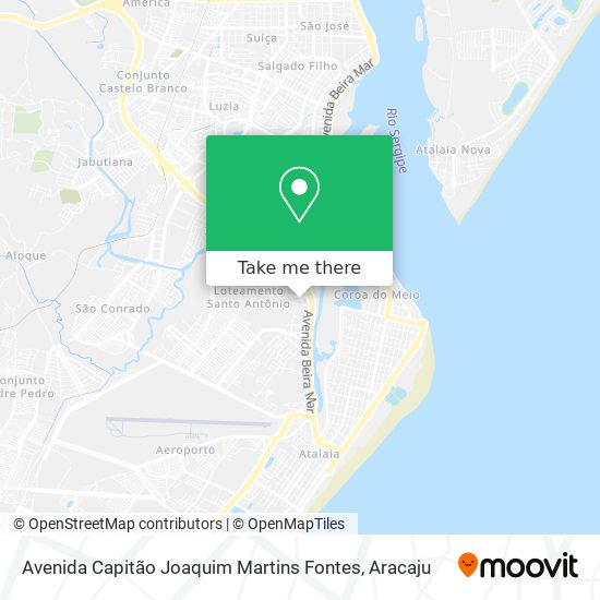 Mapa Avenida Capitão Joaquim Martins Fontes