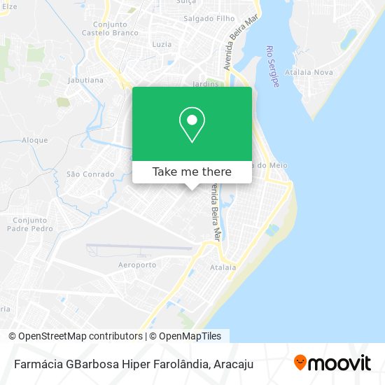 Farmácia GBarbosa Hiper Farolândia map