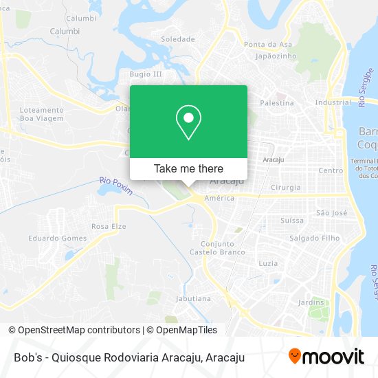 Mapa Bob's - Quiosque Rodoviaria Aracaju