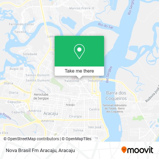 Mapa Nova Brasil Fm Aracaju