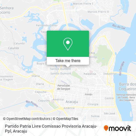 Partido Patria Livre Comissao Provisoria Aracaju-Ppl map