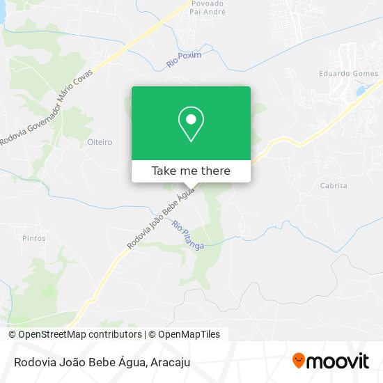 Mapa Rodovia João Bebe Água