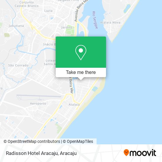 Mapa Radisson Hotel Aracaju