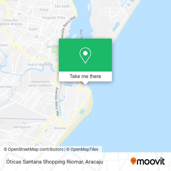 Óticas Santana Shopping Riomar map