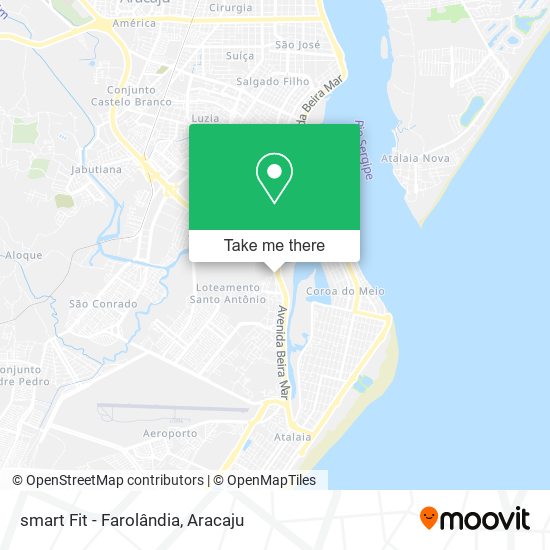 Mapa smart Fit - Farolândia