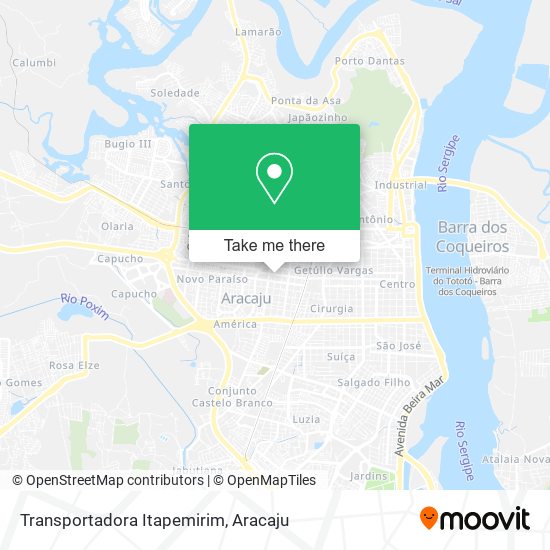 Transportadora Itapemirim map