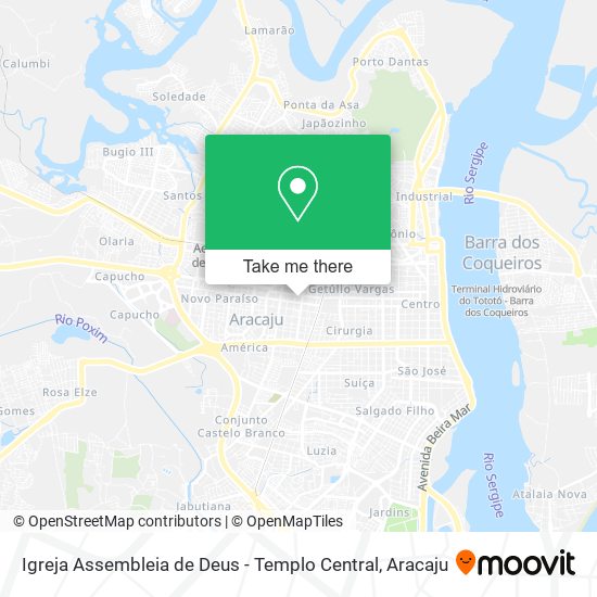 Mapa Igreja Assembleia de Deus - Templo Central