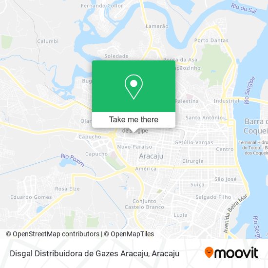 Mapa Disgal Distribuidora de Gazes Aracaju