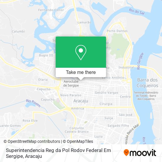 Superintendencia Reg da Pol Rodov Federal Em Sergipe map