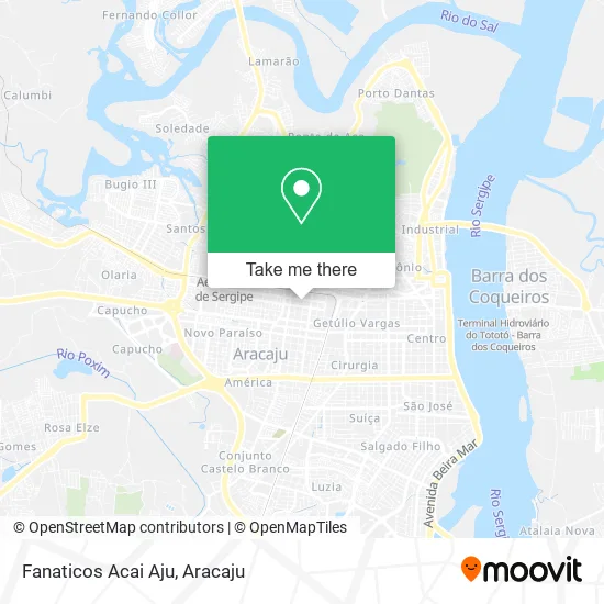 Fanaticos Acai Aju map