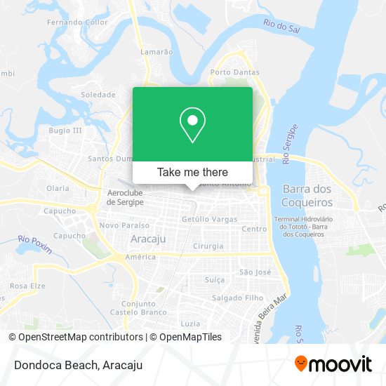 Dondoca Beach map