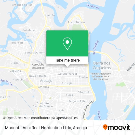 Mapa Maricota Acai Rest Nordestino Ltda