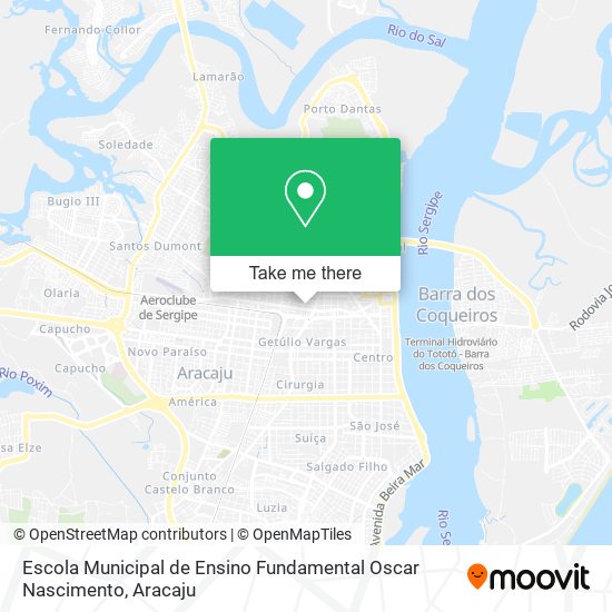 Mapa Escola Municipal de Ensino Fundamental Oscar Nascimento