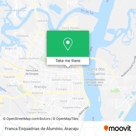 Franca Esquadrias de Alumínio map