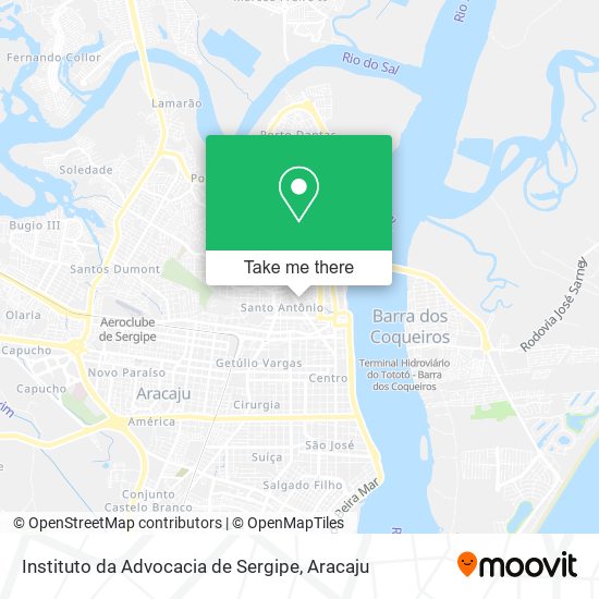 Mapa Instituto da Advocacia de Sergipe