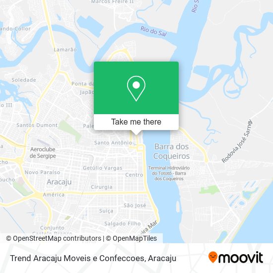 Mapa Trend Aracaju Moveis e Confeccoes