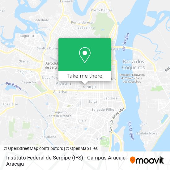 Mapa Instituto Federal de Sergipe (IFS) - Campus Aracaju