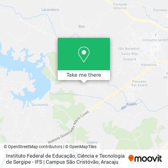 Mapa Instituto Federal de Educação, Ciência e Tecnologia de Sergipe - IFS | Campus São Cristóvão