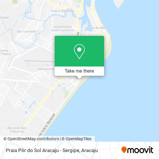 Praia Pôr do Sol Aracaju - Sergipe map