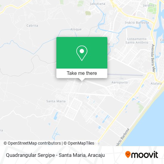 Quadrangular Sergipe - Santa Maria map