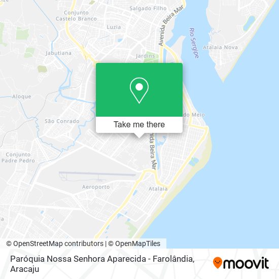 Mapa Paróquia Nossa Senhora Aparecida - Farolândia