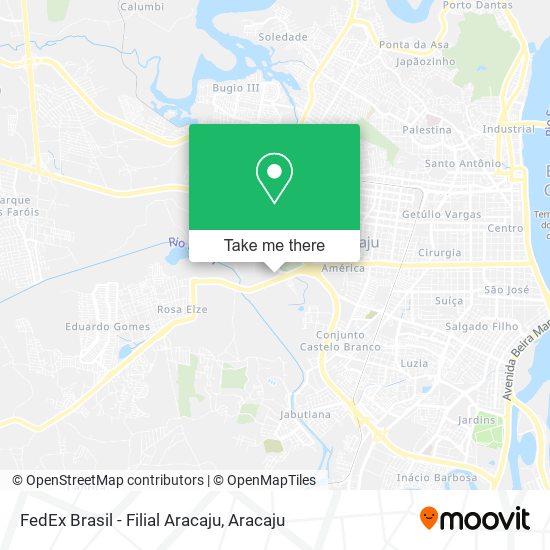 FedEx Brasil - Filial Aracaju map