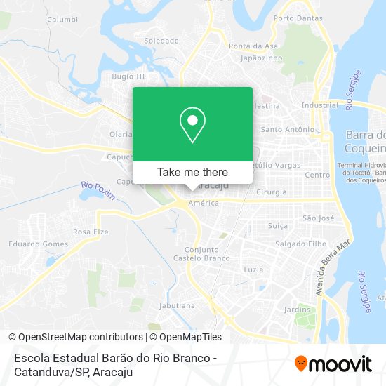 Mapa Escola Estadual Barão do Rio Branco - Catanduva / SP