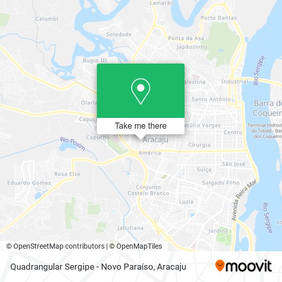 Quadrangular Sergipe - Novo Paraíso map