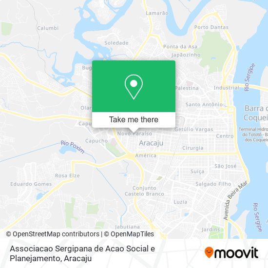 Mapa Associacao Sergipana de Acao Social e Planejamento